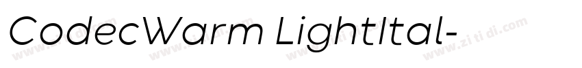 CodecWarm LightItal字体转换